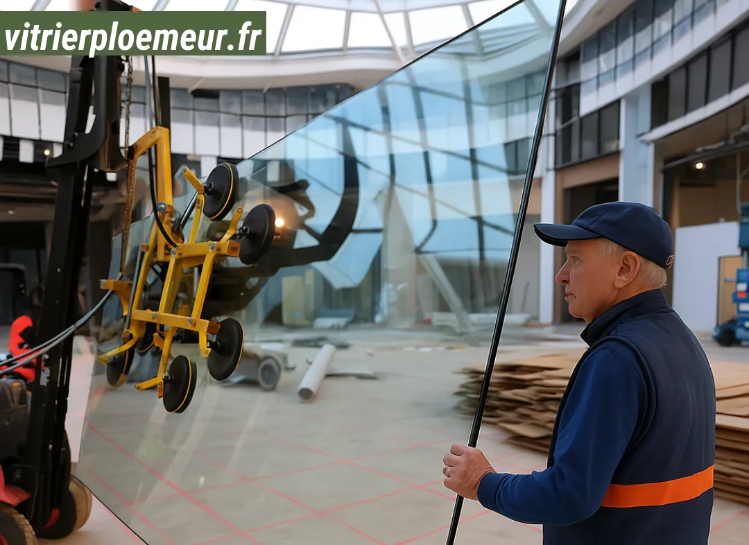 Remplacement de vitrine magasin Ploemeur